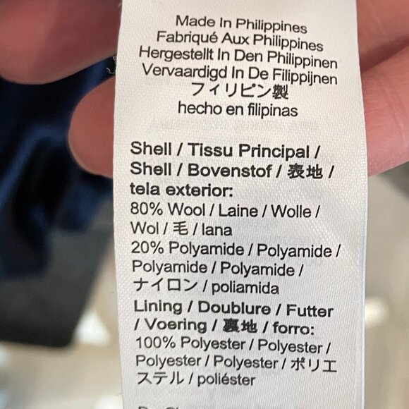 EUC- J Crew 80% Grey Wool Double Breasted Coat - Picture 10 of 11